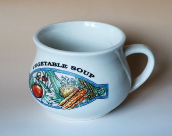 Mugs, Soup Mug, Vegetable Soup Mug, Soup Cup, Soup Bowls, Ceramic Soup Mug, Handled Bowl for Soup, Ceramic Mug, Handled Bowl, Small Soup Mug