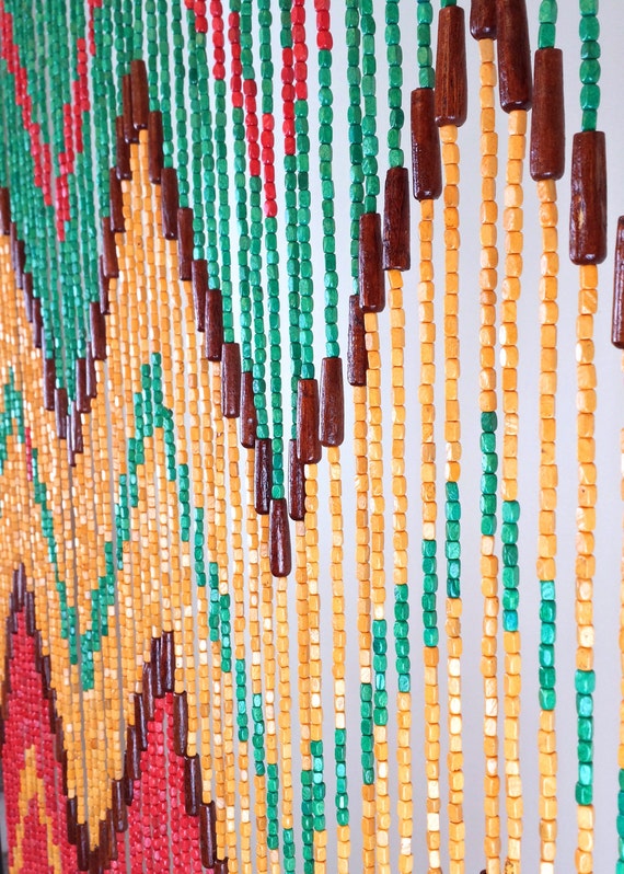 Hand Made Wood Beaded Curtain-Doorway
