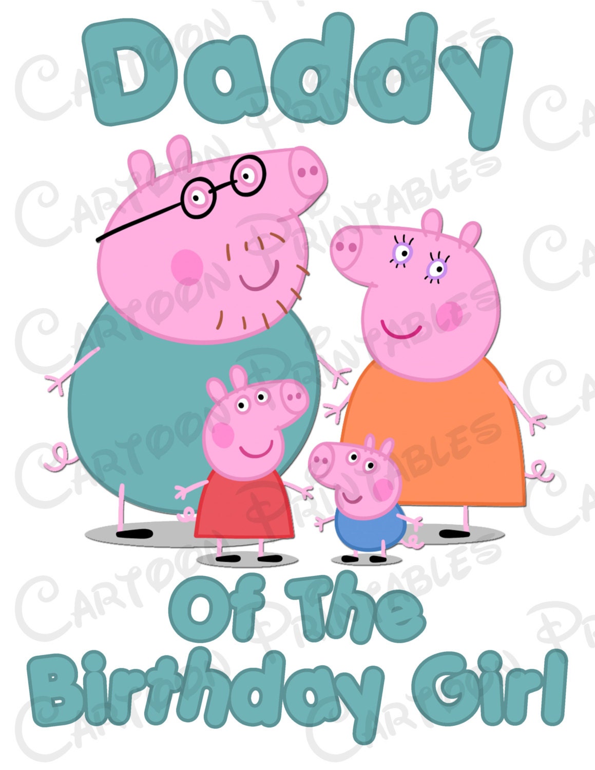 Download Peppa Pig Daddy of the Birthday Girl IMAGE Printable Clip ...