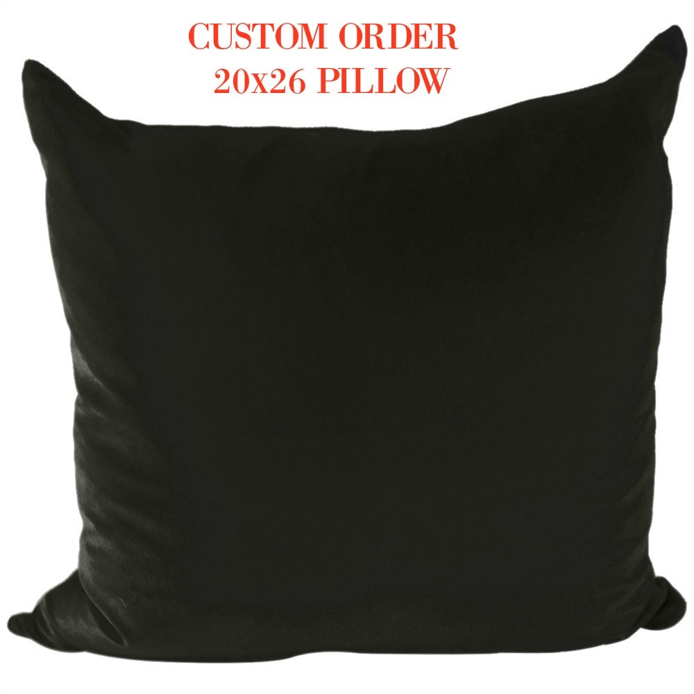 Custom Order Black Velvet Euro Sham 20x26
