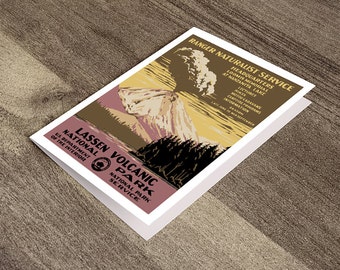 Greeting Card - Lassen Volcanic National Park, Ranger Naturalist Service.