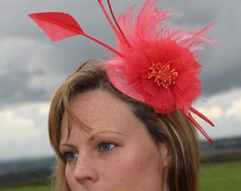 Coral fascinator