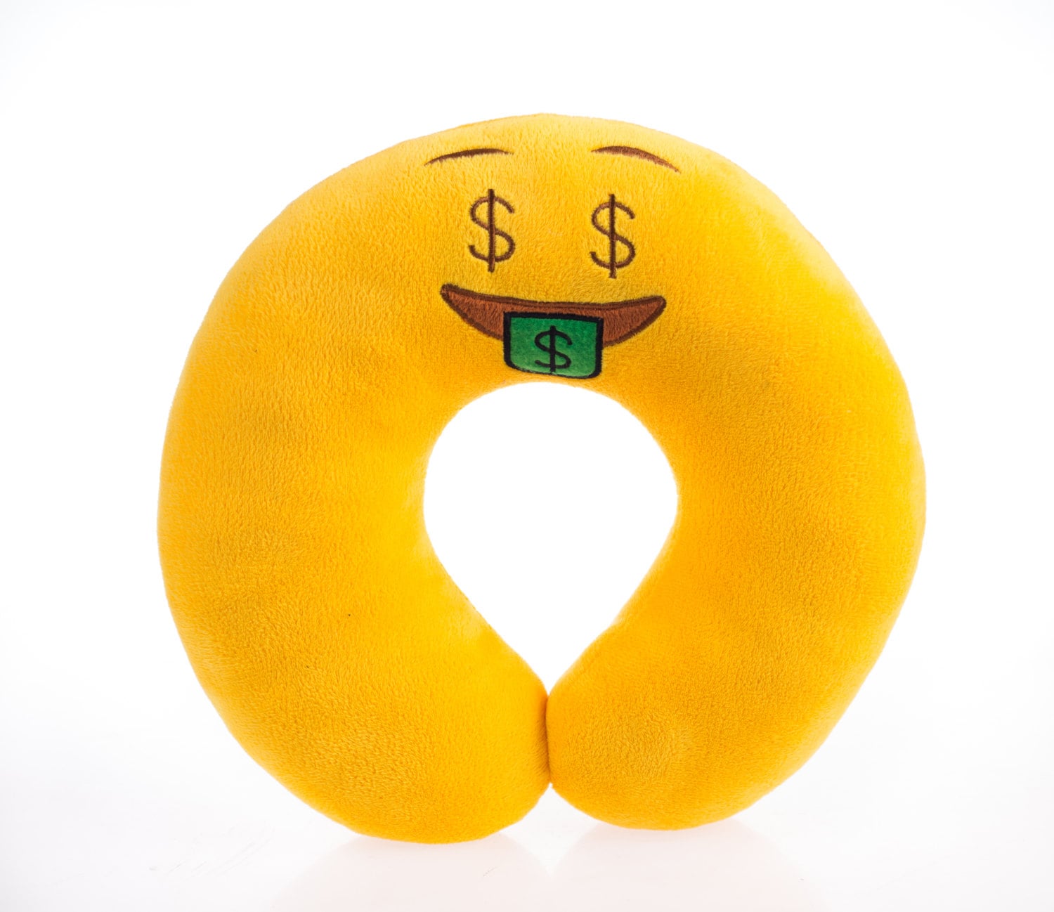 Money Face Dollar Eyes Tongue Travel Emoji Pillow by LuxuryMask