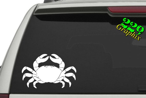 CRAB Vinyl Decal Salt Life River Car Truck Boat by 229Graphix