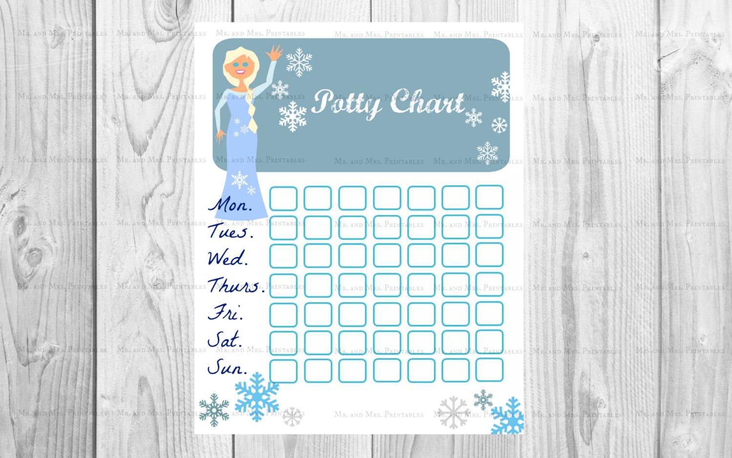 Frozen Potty Chart