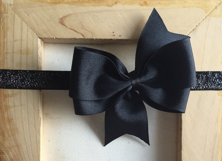 Baby Headband Red Baby Headband Black Headband by SimplyLalasue