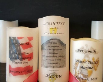 USMC Marine Corps Crucible Candle Have it Personalized