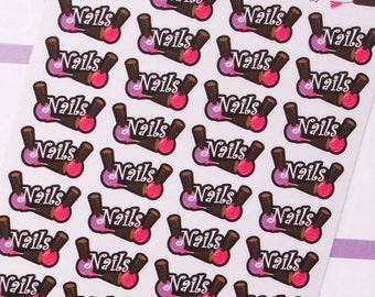 Nail Polish Bottles Manicure / Pedicure Planner Stickers