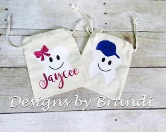 Personalized tooth fairy bags, tooth fairy, childrens keepsakes, girl tooth faity bag, boy tooth fairy bag, persoanlized tooth fairy