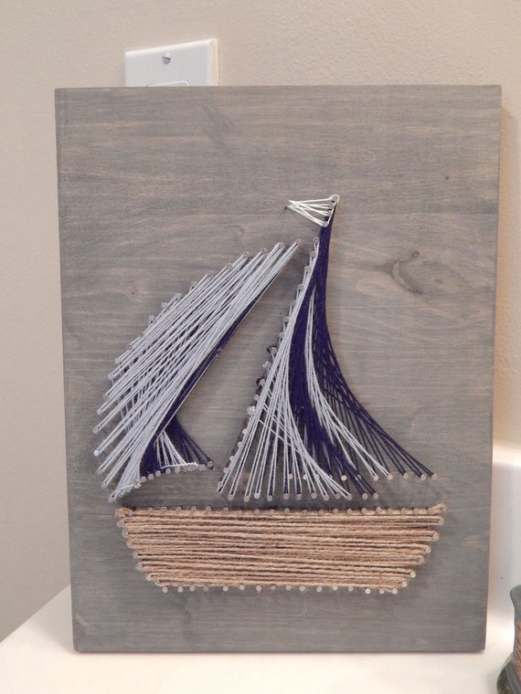 string art sailboat pattern