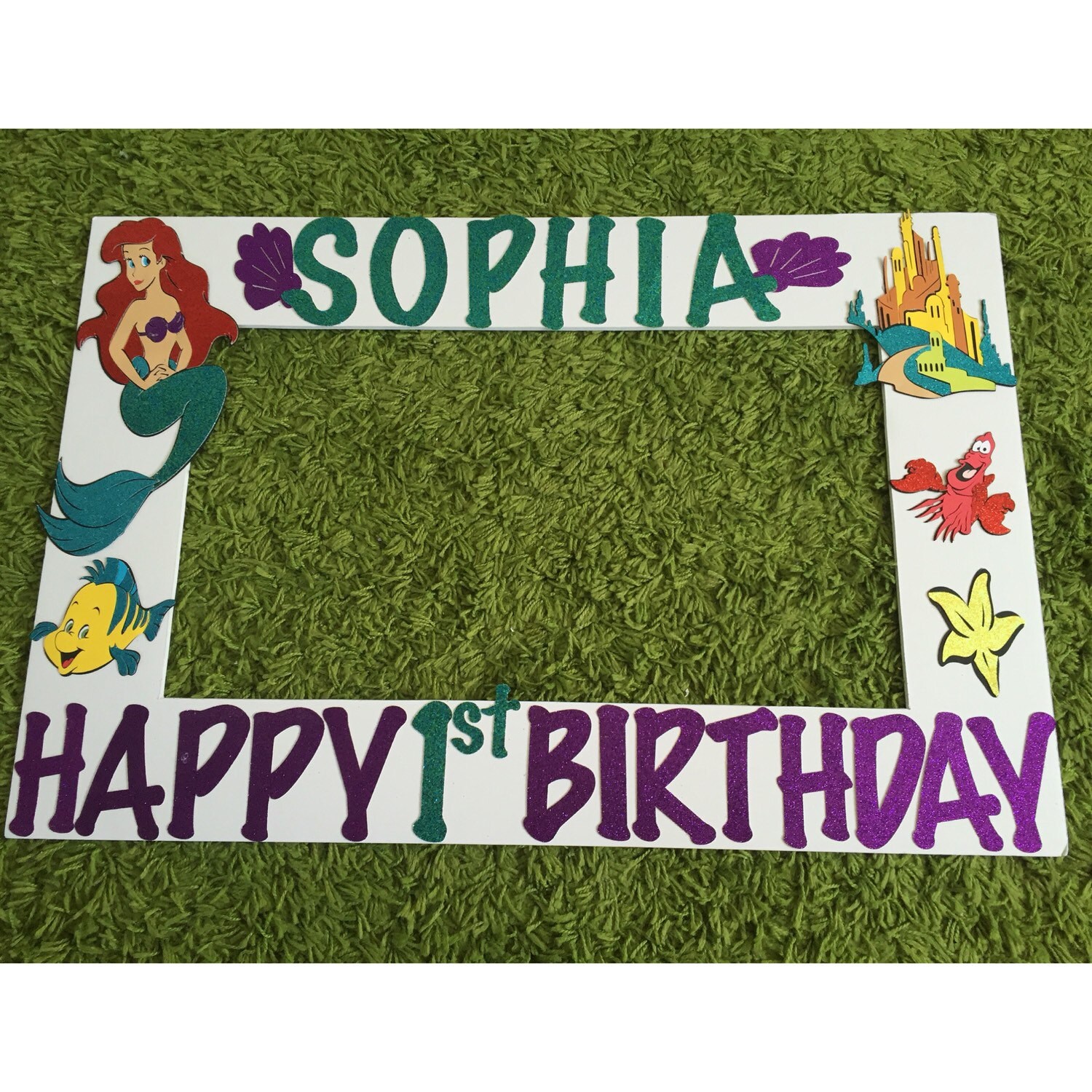 The Little Mermaid photo Frame prop Mermaid Photo booth