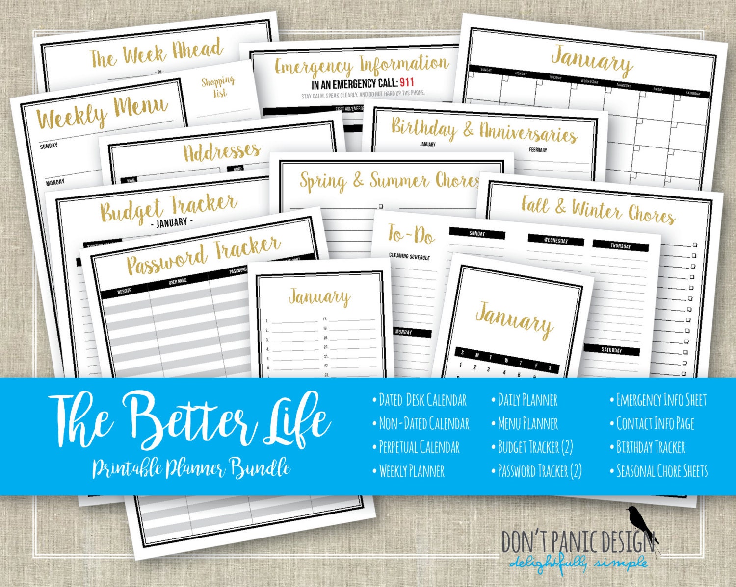 The Better Life Binder Modern Printable Home by