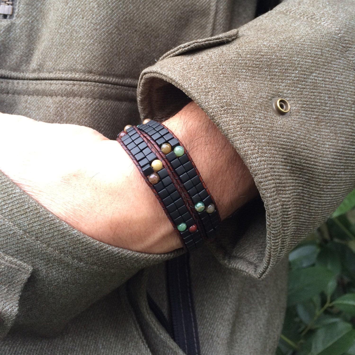 Wrap Bracelet Unisex Wrap Bracelet Wrap by CupidsMoonJewelry