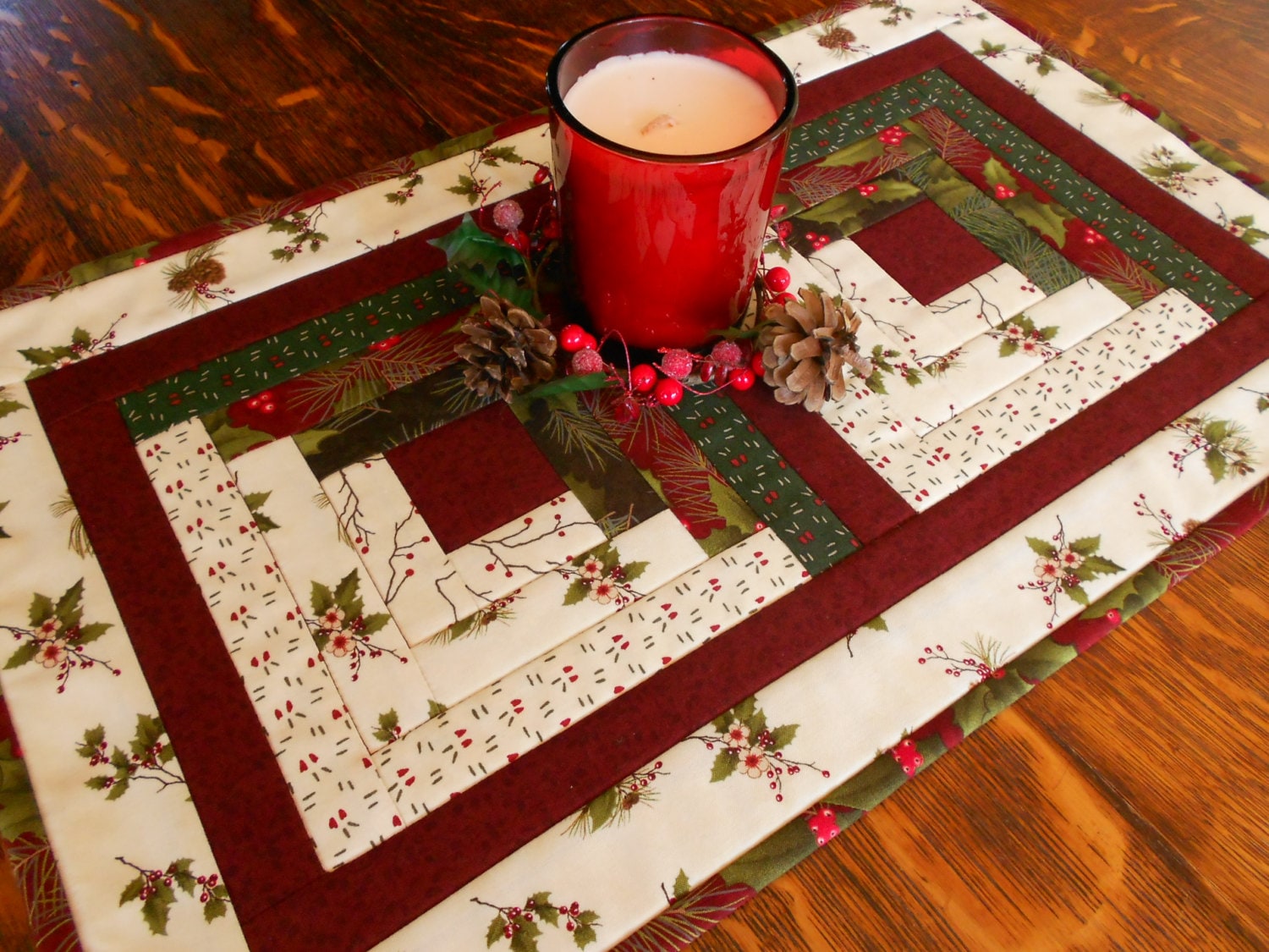 log-cabin-christmas-quilt-table-topper-handmade-christmas