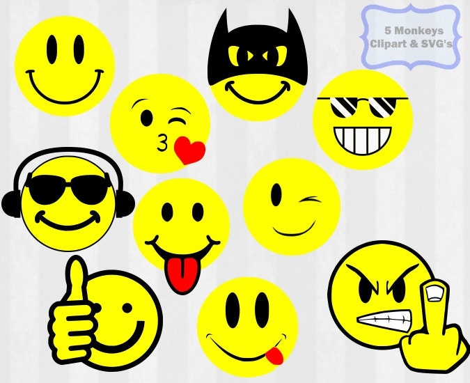 Download Emoji SVG and Clip art Emoji Clip art smiley faces by ...