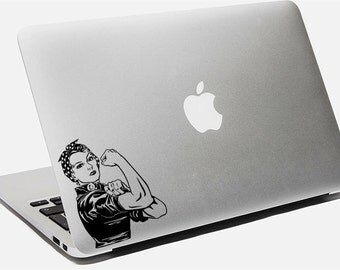 Rosie the Riveter Vinyl Sticker Feminist Decal For Macbook Laptop Women Workers Sticker