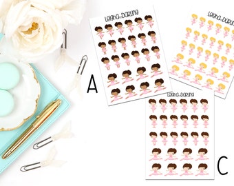 Cute Ballerina Planner Stickers
