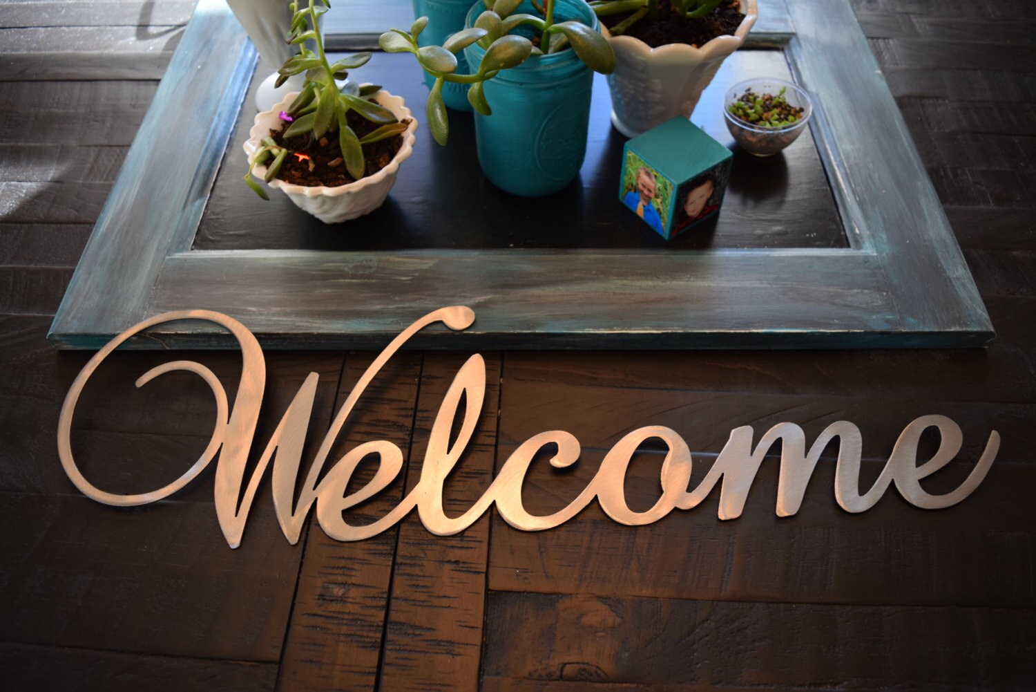 Metal Welcome Sign Metal Wall Art Monogram By Ccrcustommetals