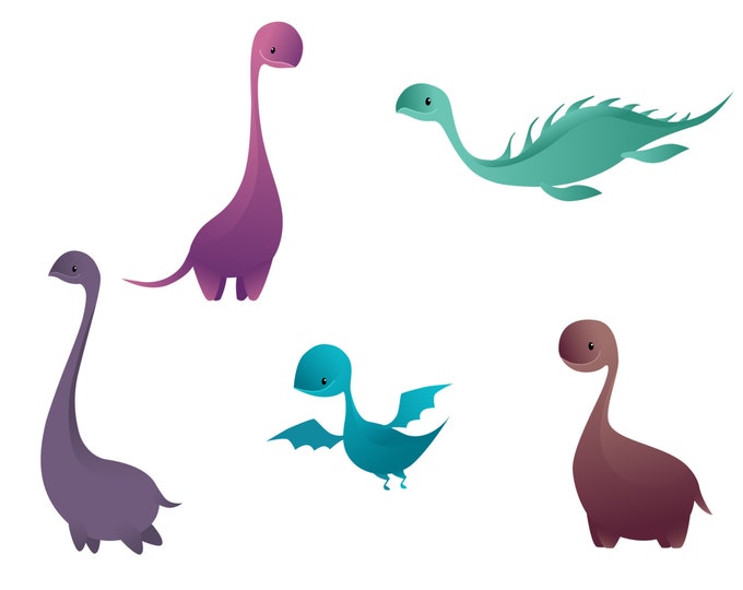 Dino clipart, Dinosaur clipart, Animal Clipart, Clipart Elements, Sticker, Scrapbooking, Instant Download, JPG, PNG, EPS
