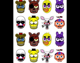 Mask FNAF Party Favors Birthday Parties Halloween by RockitfishRay