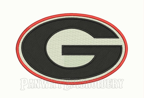 9 Size Georgia Bulldogs Logo Embroidery Designs Machine