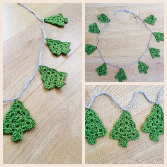 Crochet Christmas Tree Garland