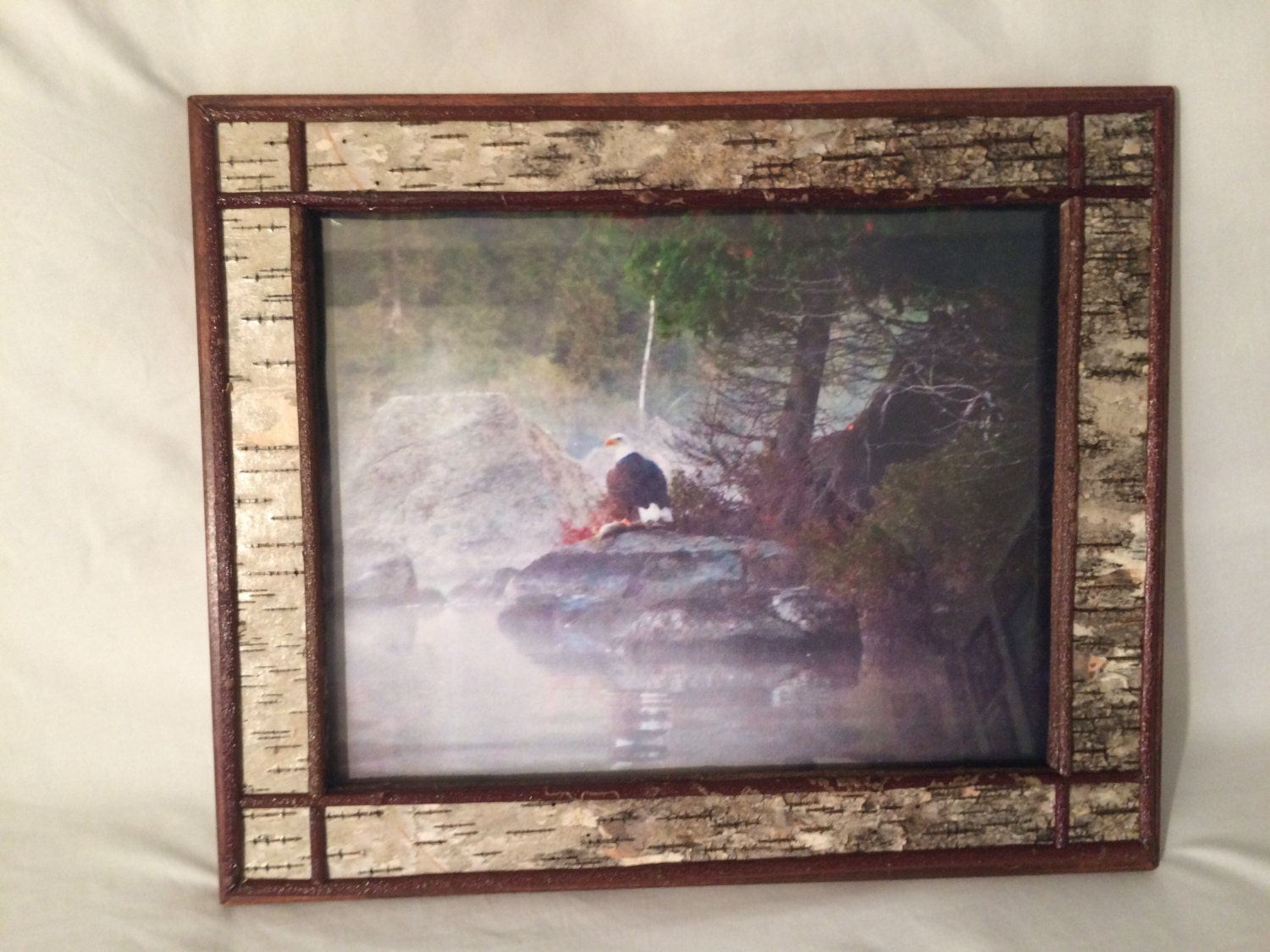 Birch bark picture frames