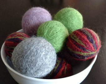 100% New wool dryer balls (felted)