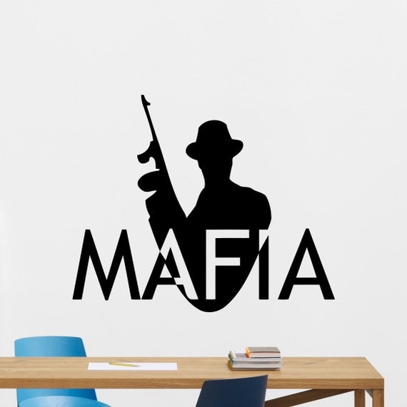Mafia Decal Gangster Vinyl Sticker Decal Mafia Logo by CrazyDecals