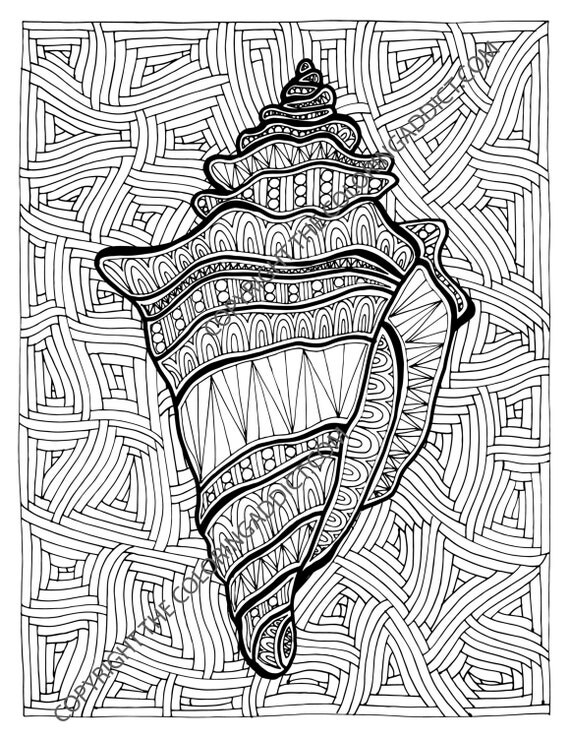 Oceans adult coloring book, nautical colouring book, digital coloring ...