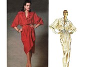 CHRISTIAN DIOR DRESS Sewing Pattern – Vogue 1888 – Size 10 – Evening or Mid Knee with Blouson Bodice and Wrap Skirt – Cocktail Dress, Formal CHRISTIAN DIOR DRESS Sewing Pattern – Vogue 1888 – Size 10 – Evening or Mid Knee with Blouson Bodice and Wrap Skirt – Cocktail Dress, Formal