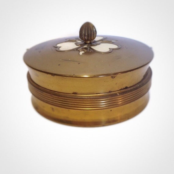 Vintage Brass Dish with Lid Vintage Brass Candy Dish