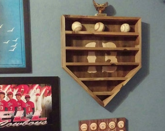 Rustic Baseball Display Rack