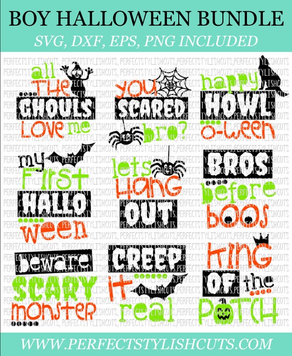Download Boy Halloween Bundle SVG DXF EPS png Files for Cutting