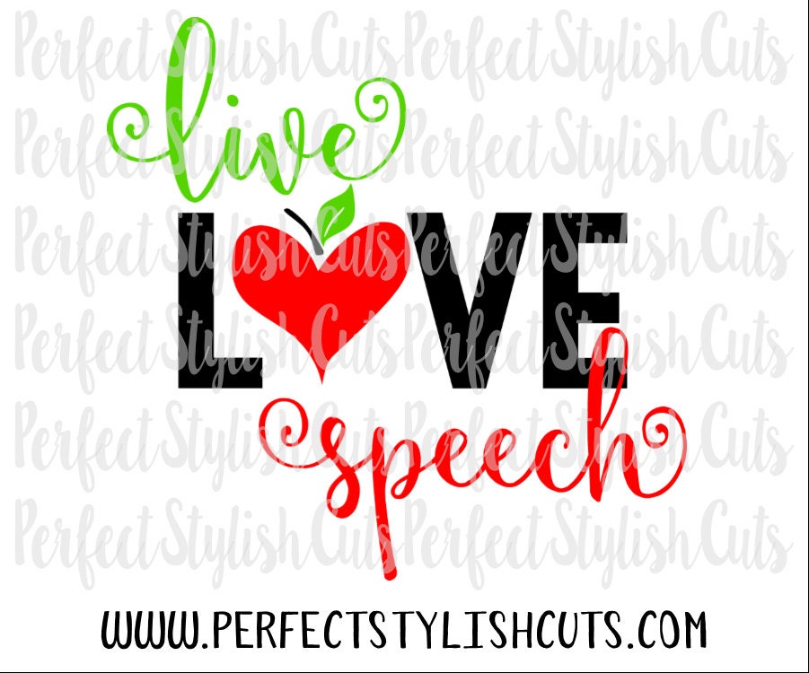 Download Live Love Speech SVG DXF EPS png Files for Cutting