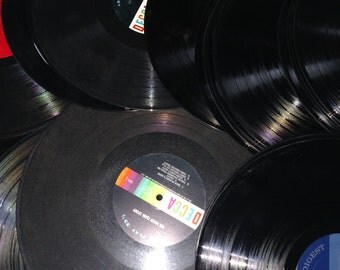 Lot of (25) 12" Random Used Vinyl Record Albums WITHOUT Jackets For Crafting, Crafting LOT of (25). ** Get 5 Free With Purchase Of 25 **