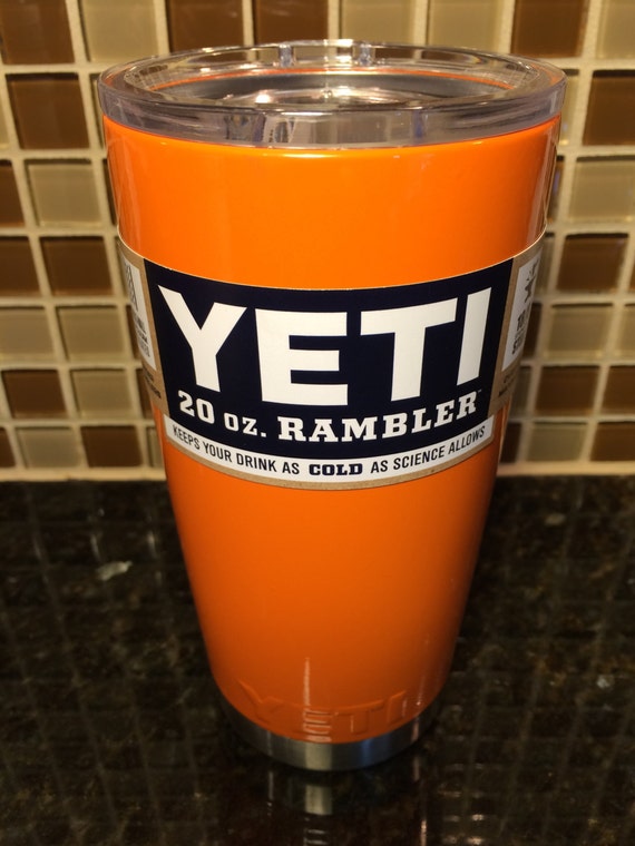 Custom YETI 20 oz Rambler Orange / Powder Coated