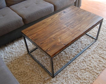 Rustic Industrial Coffee Table || FREE SHIPPING