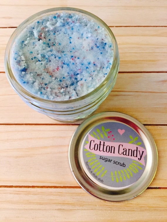 Homemade Cotton Candy Sugar Scrub by lakelifecandle on Etsy