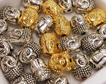 10pcs Buddha Bead,Buddha Charm,Antique Silver Buddha Bead,Antique Silver Buddha Charm,Gold Buddha Bead,Gold Buddha Charm,Buddha Beads,Buddha