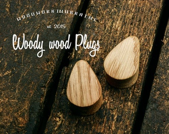 Wooden plugs - Teardrop plugs - drop plugs - organic plugs - natural plugs 18mm plugs 20mm plugs 22mm plugs 24mm plugs 26mm plugs 28mm 30mm