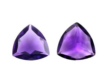 Amethyst Gemstone - Trillion Cut - Choose Your Size - 10x10x10mm - 18x18x18mm - Calibrated Gemstones - Birthstones - 1 Pcs