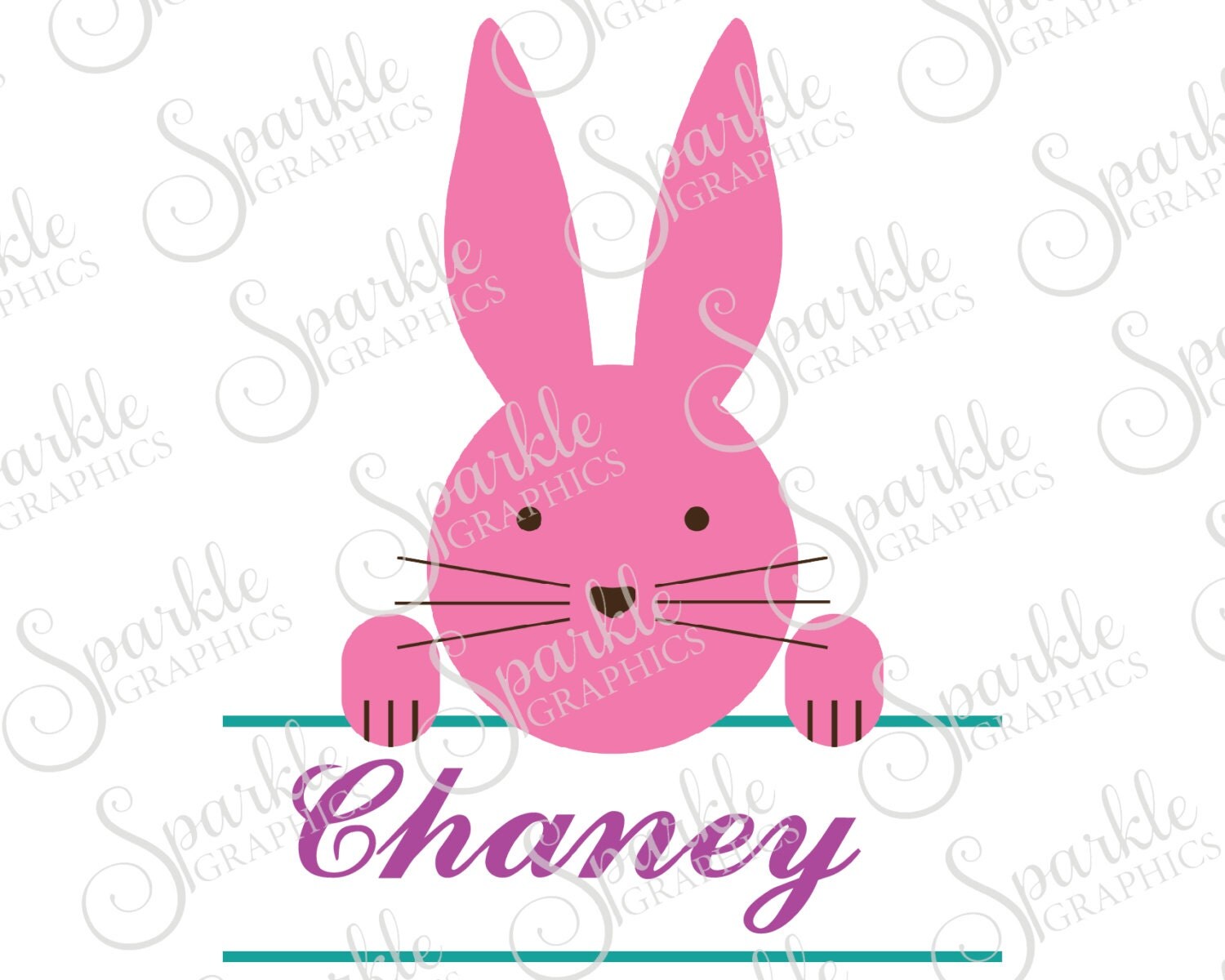 Download Bunny Split Monogram Cut File Easter SVG Kids SVG Baby SVG