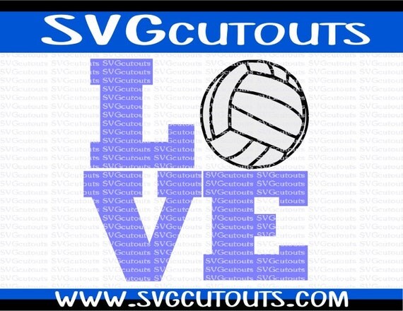 Download Love Volleyball Word Design SVG DXF EPS Formats Files for