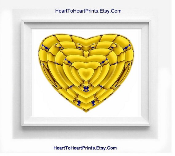 Gold Heart Wall Decor Gold Heart Wall Art by HeartToHeartPrints