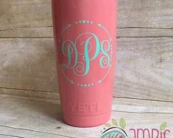 NEW STRAWS! Powder Coated Yeti/Powder Coated Yeti with Monogram w/ Straw/Monogram Powder Coated Yeti/Monogram Yeti/Custom Yeti/Colored Yeti