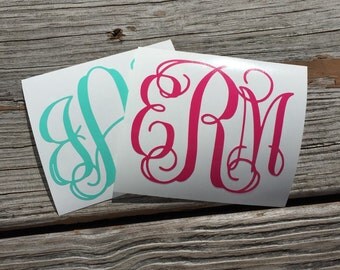 Monogram Vinyl Decal | Custom Vinyl Decal | Monogram Vinyl Sticker | Monogram Sticker | Yeti Cup Decal | Yeti Cup Monogram