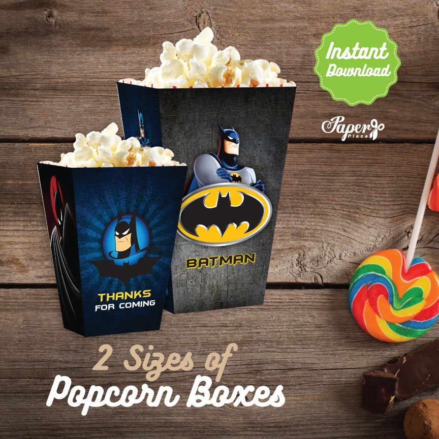Batman Popcorn Box Printable Batman Popcorn Boxes Batman