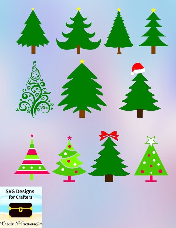 Christmas Tree SVG DXF. Cutting files for Silhouette cameo or