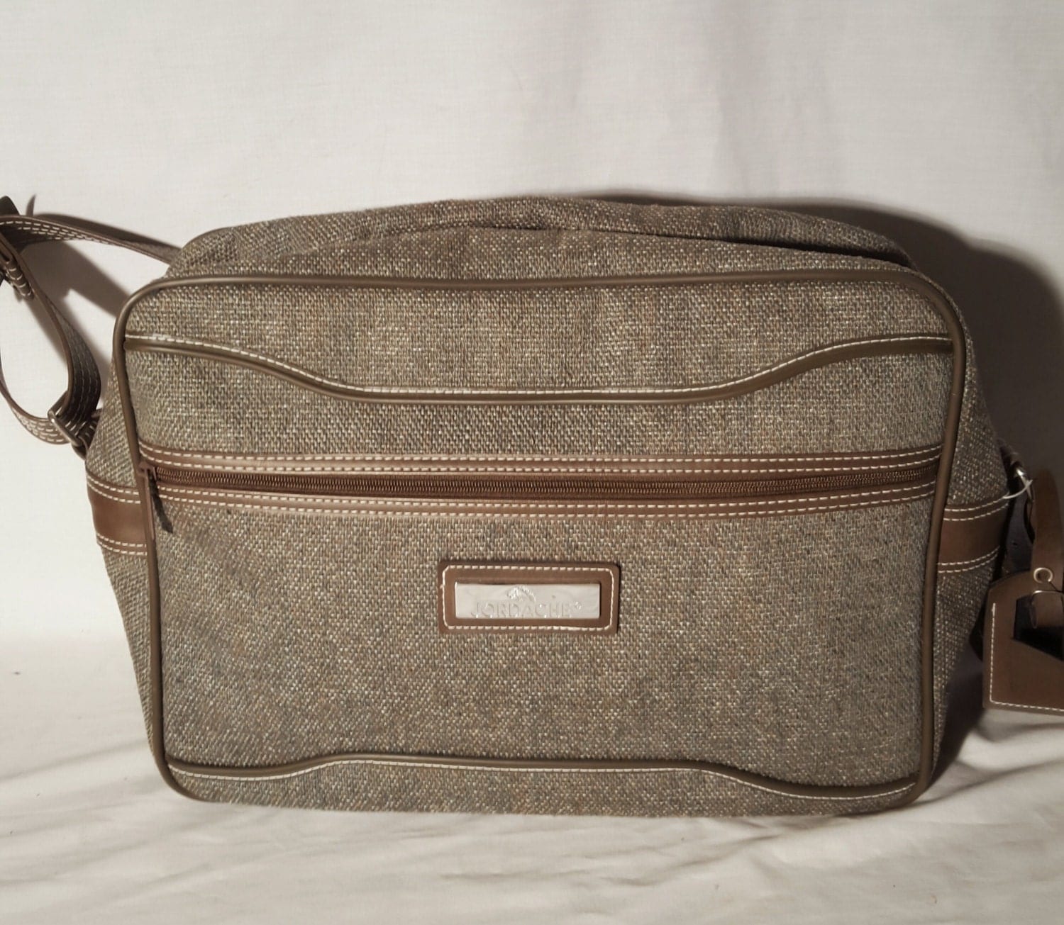 Vintage JORDACHE Tweed Duffel Bag Travel Carry by Hailleyscloset